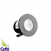 Mini Spot de Embutir LED Preto Redondo p/ Móveis 1W Embuled EB60946