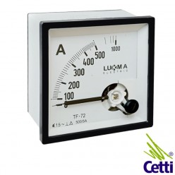 Amperímetro Analógico para Painel 500/5A 72 x 72 mm Lukma LK-A72