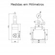 Chave Fim de Curso Mecânico com Alvanca e Roldana 1NA+1NF Lukma XCK-M121