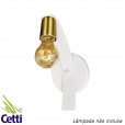 Luminária de Parede Arandela de Sobrepor Branca e Dourada E27 Ellos Spotline 709/1