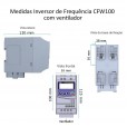 Inversor de Frequência WEG CFW100 1,5CV 220V Monofásico 6A 1,1kW