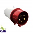 Plug para Tomada Industrial WEG 32A 3P+N+T de 380V a 440V 6 Horas Vermelho PIWD-32P5H6E53