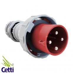 Plug para Tomada Industrial WEG 63A 3P+T de 380V a 440V 6 Horas Vermelho PIW-63P4H6E53