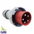Plug para Tomada Industrial WEG 63A 3P+N+T de 380V a 440V 6 Horas Vermelho PIW-63P5H6E53