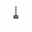 Lustre Pendente LED Pequeno Moderno Rosé e Preto Opus Mini Match HM84622