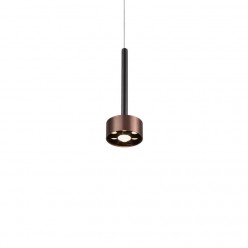 Lustre Pendente LED Pequeno Moderno Rosé e Preto Opus Mini Match HM84622