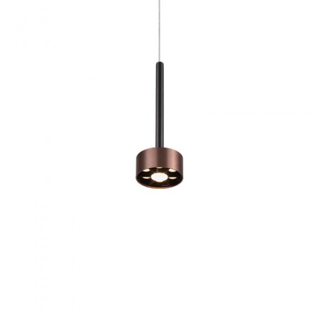 Lustre Pendente LED Pequeno Moderno Rosé e Preto Opus Mini Match HM84622