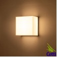 Arandela LED Externa Quadrada Branca 5W Luz Amarela Kubo Opus HM84776