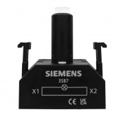 Bloco de Contato Iluminado LED Vermelho 220VCC-CA para Botão Siemens 3SB7406-1BA20-1AA0
