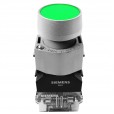 Botão Comando Iluminado Verde 220VCC-CA  1NA Siemens 3SB7136-0DB40-1BA0