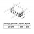 Emenda Eletrocalha 50 x 50 mm Galvanizada - Interna