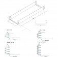 Eletrocalha Lisa 100 x 100 mm Chapa 24 Galvanizada a Zinco - 3 metros