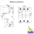 Base Porta Fusível Cartucho 14x51 63A Tripolar Metaltex FH63