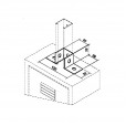 Flange para Perfilado 38x38 Suporte Externo para Painel