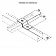 Cantoneira para Perfilado 38x38 Z 2 Furos