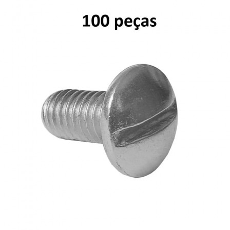 Parafuso Lentilha 1/4 x 1/2 - Kit com 100 unidades