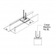 Suspensor para Perfilado 38x38  para Cabo de Aço 1/8"