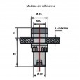 Sinaleiro LED Azul 12 a 24VCC-CA Monobloco 22 mm