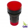 Sinaleiro LED Vermelho 12 a 24VCC-CA Monobloco 22 mm