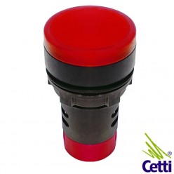 Sinaleiro LED Vermelho 12 a 24VCC-CA Monobloco 22 mm