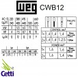 Contator WEG 220V 12A 1NA 1NF CWB12-11-30D23