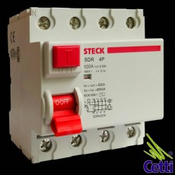 Interruptor DR Tetrapolar 100A Steck SDR 4100003