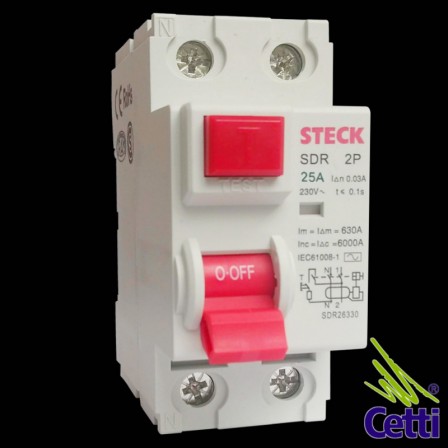 Interruptor DR Steck 2P 25A SDR 22530