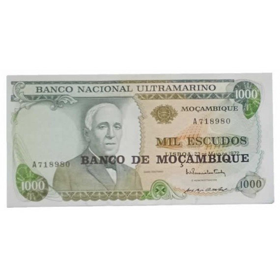 Cédula 1000 Escudos - Moçambique - 1972