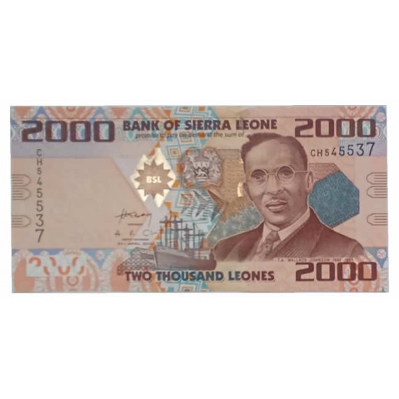 Cédula 2000 Leones - Serra Leoa - 2010
