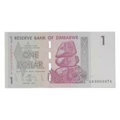 Cédula 1 Dollar - Zimbabwe - 2007