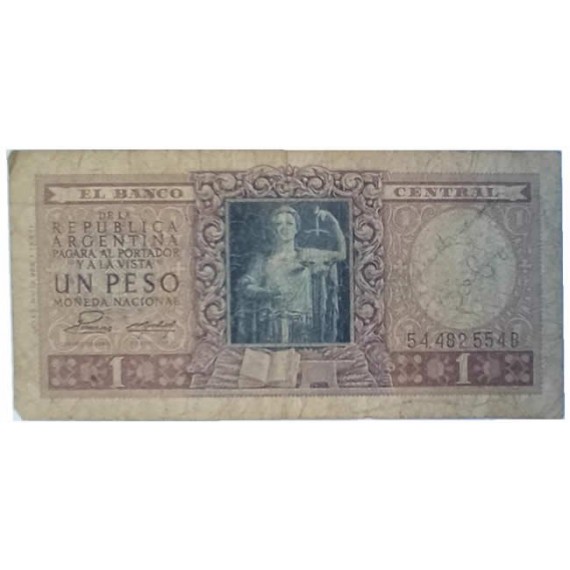 Cédula 1 peso - Argentina - 1947