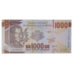 Cédula 1000 francos - guiana - 2017