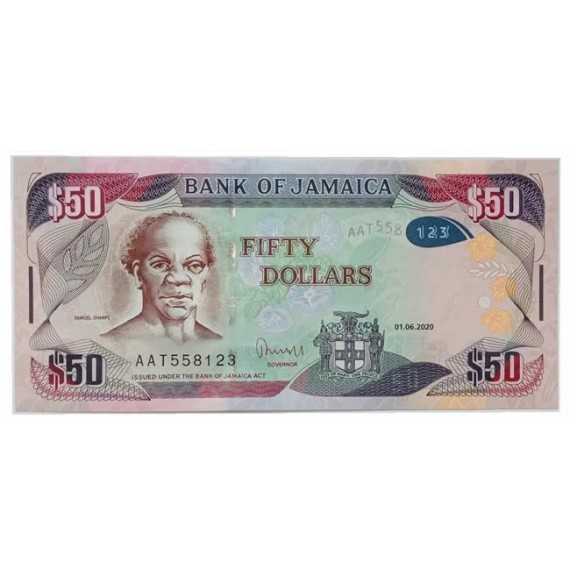 Cédula 50 Dollars - Jamaica - 2020