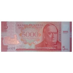 Cédula 5 mil guaranies - paraguay - 2022