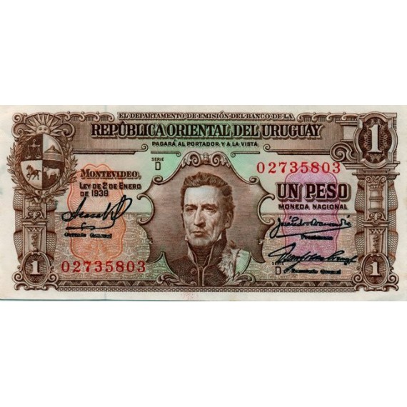 1 Peso - Uruguai - 1939