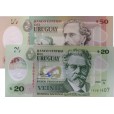 Cédulas de 50 e 20 Pesos FE - Uruguai - 2020