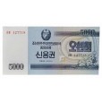 Cédula 5.000 Won - Coreia do Norte - 2003 - FE