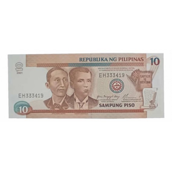 Cédula 10 Piso - Filipinas - 2001