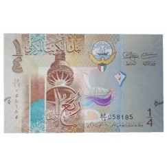 Cédula 1/4 dinar - kuwait