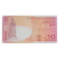 Cédula 10 Patacas - Macau - 2013