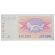 Cédula 10 dinara - Bosnia - 1992