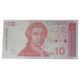 Cédula 10 dinar - Croacia - 1991