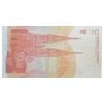 Cédula 10 dinar - Croacia - 1991