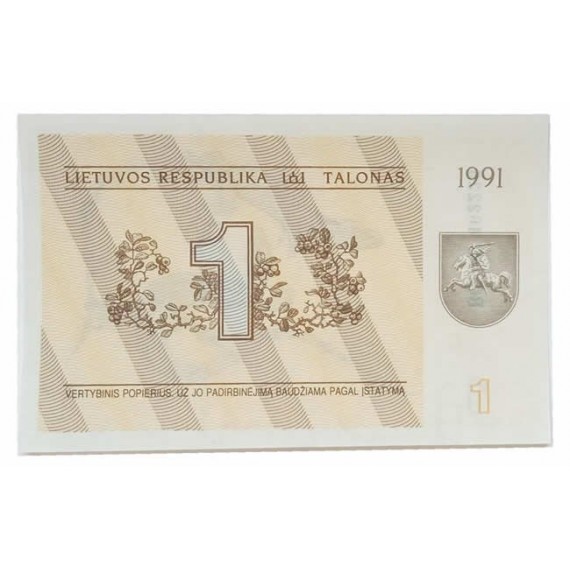 Cédula 1 Talona - Lituania - 1991