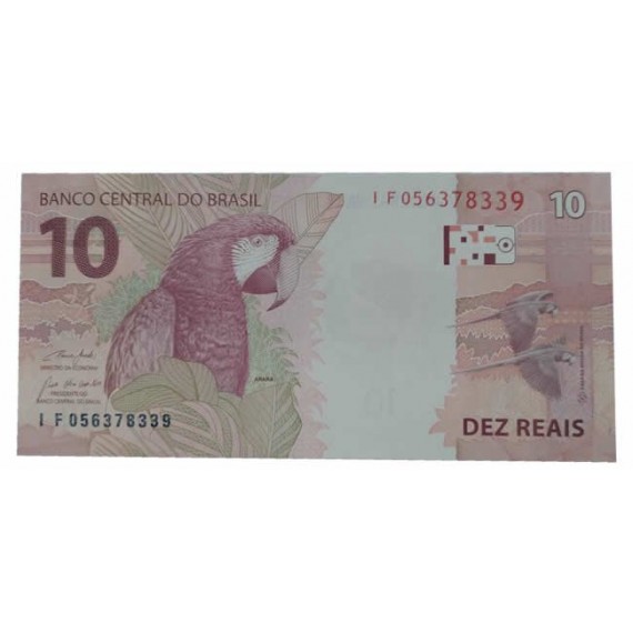 Cédula 10 reais - Brasil - 2010 - Serie IF - FE