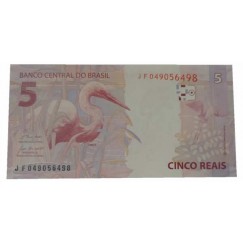 Cédula 5 reais - Brasil - 2010 - Série JF - FE