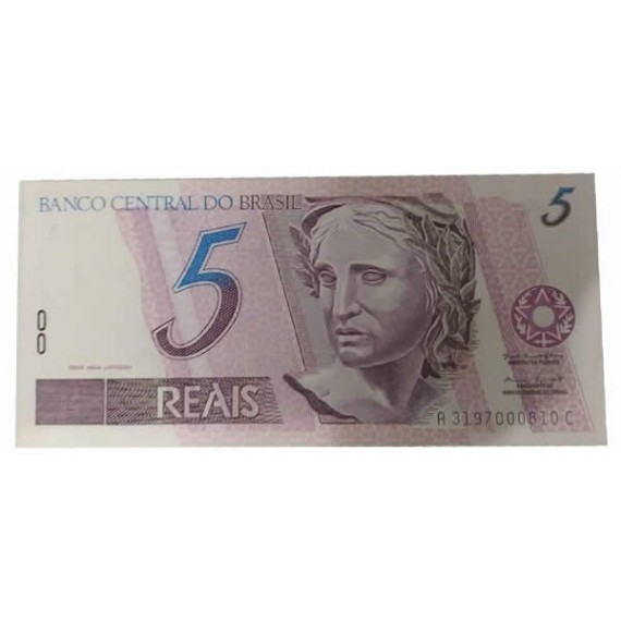 Cédula 5 reais - Brasil - Série AC - FE