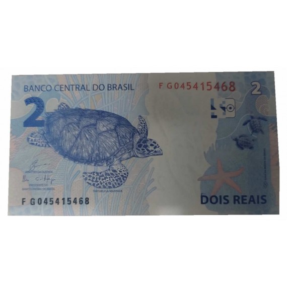 Cédula 2 reais - Brasil - Série FG - FE