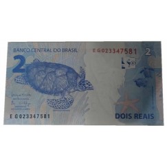 Cédula 2 reais - Brasil - Série EG - FE