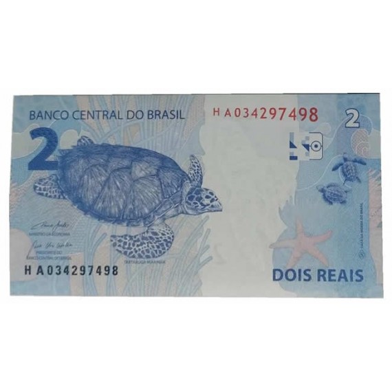 cedula 2 reais - Brasil - Série HA - FE